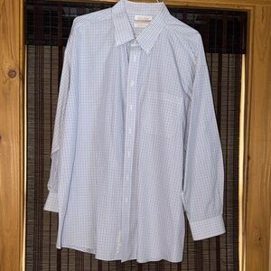 Roundtree & Yorke Gold Label Men's Blue Checkered Shirt